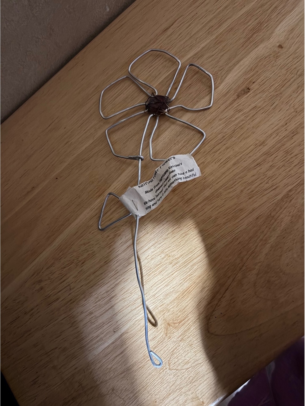 Handcrafted Katrina Power Flower Made from Hurricane Katrina Downed Power Lines